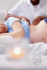 Pregnant Woman enjoying a prenatal massage